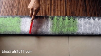 Easy border rangoli / using comb Innovative rangoli designs by Poonam Borkar