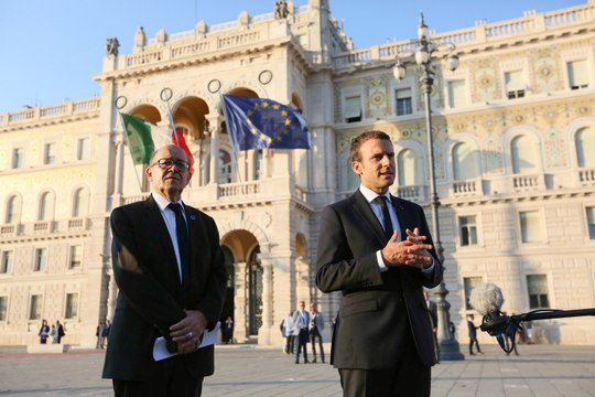 Déclaration d'Emmanuel Macron le mercredi 12 juillet 2017 lors du sommet des balkans occidentaux à Trieste.