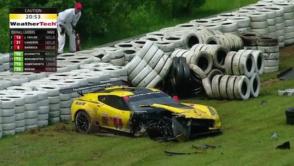 IMSA Mosport 2017 Taylor and Milner Big Crash