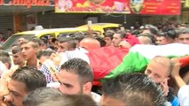 مئات الفلسطينيين يشيعون جثماني الشهيدين أوس سلامة وسعد صلاح