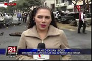 Peritos de Criminalística inician investigaciones por explosión en San Isidro