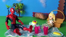 Et et gelé enfants par la télé Elsa Spiderman attaque zombie nouveau film dans youtube portugais
