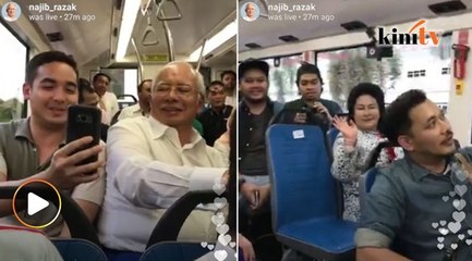 Najib, Rosmah naik bas MRT