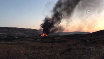 Kilis'te Askeri Alanda Yangın