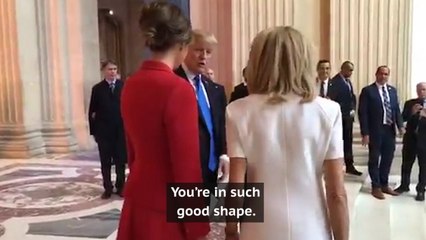 Trump to Macron's wife: 'You're in such good shape, beautiful'