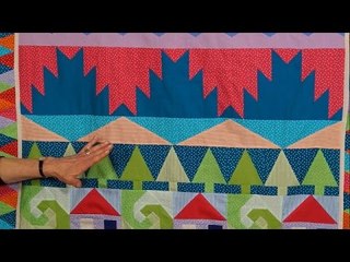 Landlocked Lakes Row of Jennie's Stripey Stripy Story Quilt (taster video)