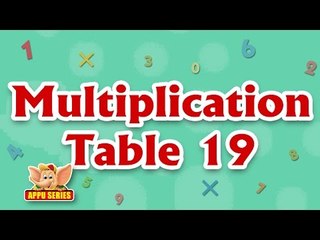 Multiplication Table Rhymes - Table 19 in Ultra HD (4K)