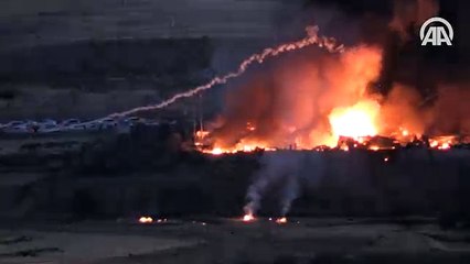 Kilis'te askeri alanda yangın