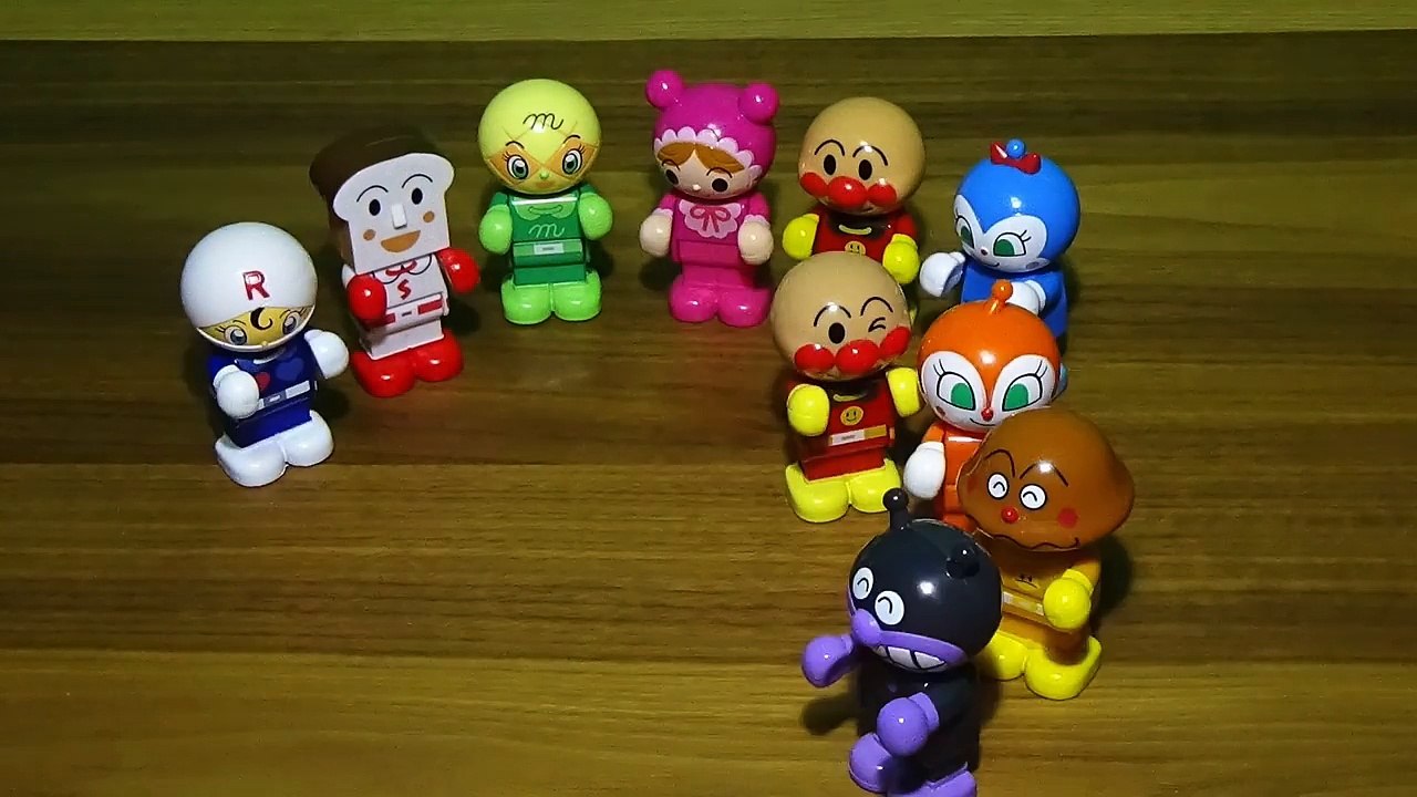 アンパンマン たいそう 運動会で体操を披露❤︎組体操や形たいそう❤️ バイキンマン、ドキンちゃん、コキンちゃん、あかちゃんマン❤︎おもちゃ ストップモーションアニメ anpanman