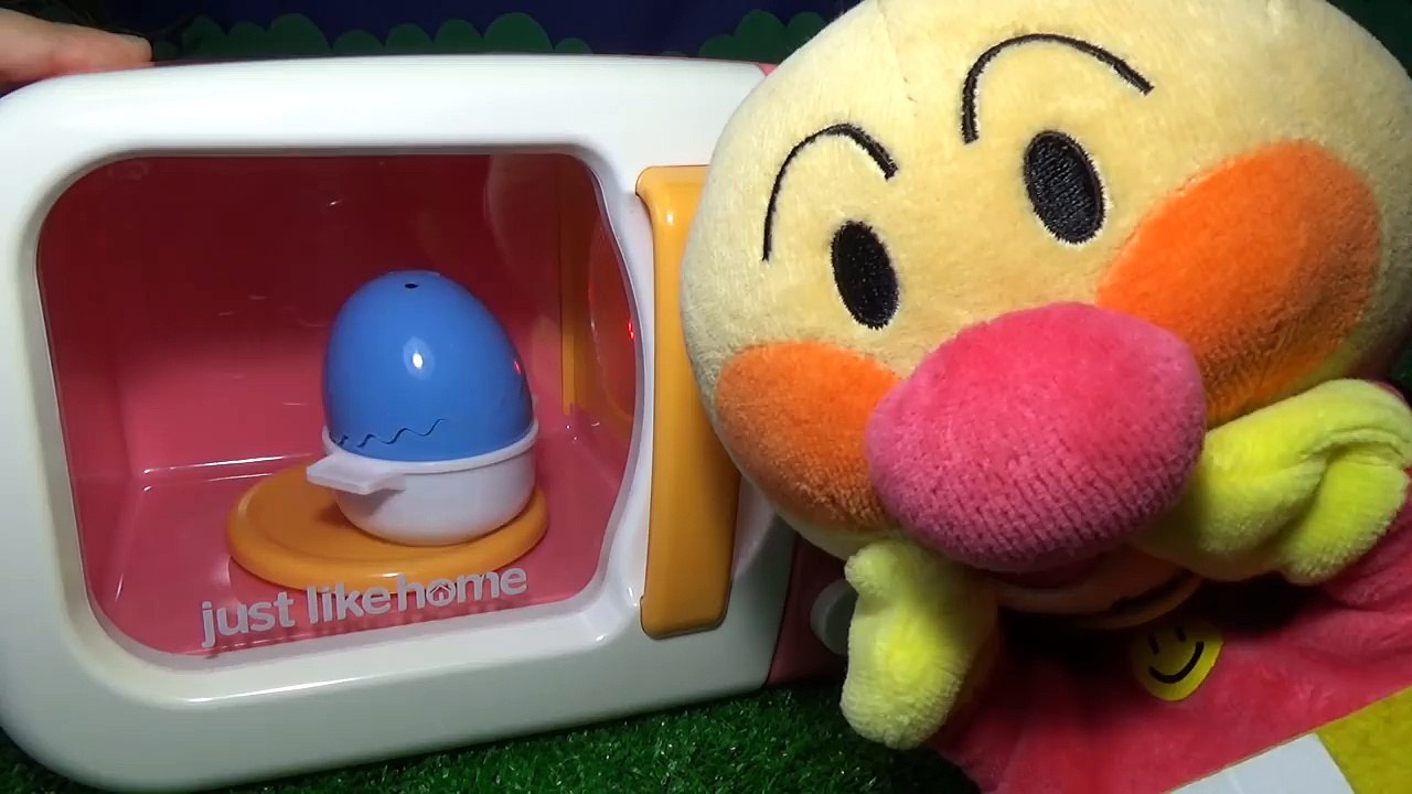 アンパンマン たまご おもちゃがレンジで変身！うんちアニメ お菓子 チョコ ラムネもたくさん ❤︎ねんど 人形 ぬいぐるみ anpanman