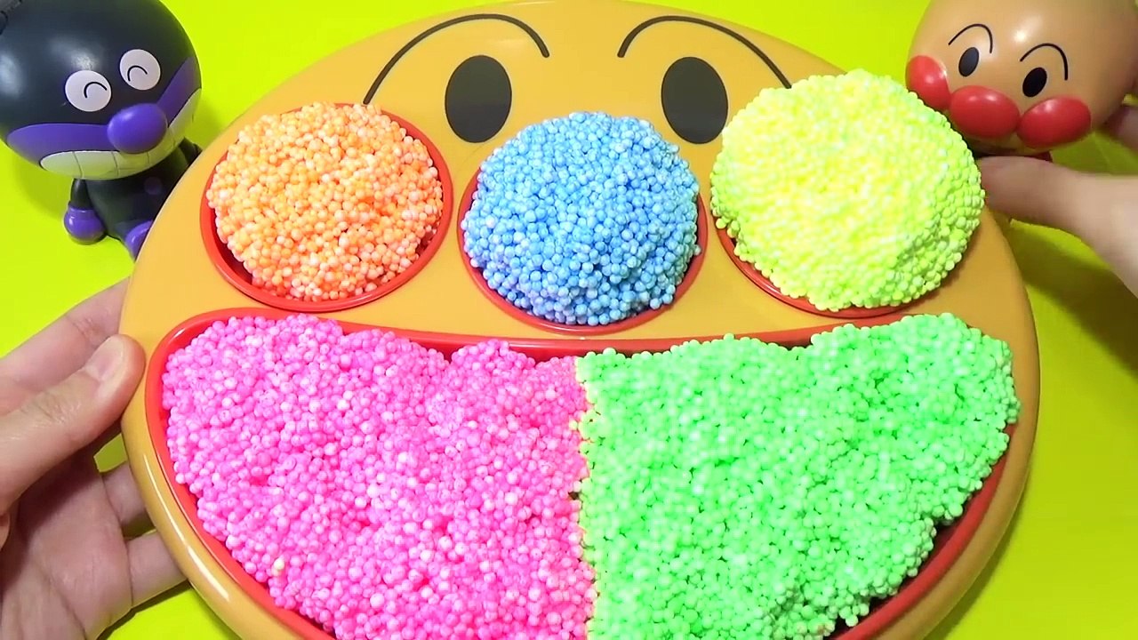 アンパンマン フェイスランチ皿でねんど 砂遊び★スライム 粘土やすなでままごとして遊ぼう♪ドキンちゃん キッチン バイキンマン キッズ アニメ 子供向け 人気動画 連続再生