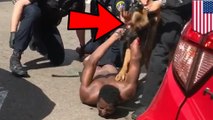 San Diego police dog clamps down on handcuffed man’s arm