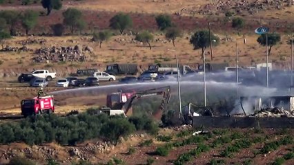 Askeri Konteyner Bölgesindeki Yangın Söndürüldü