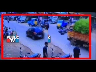 Bike Rider Escapes Death In Accident Near Madikeri