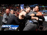 Shinsuke Nakamura ignites a pre-match brawl with Baron Corbin- SmackDown LIVE, July 11, 2017