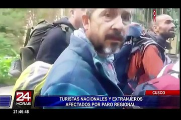 Cusco: turistas fueron afectados por paro regional