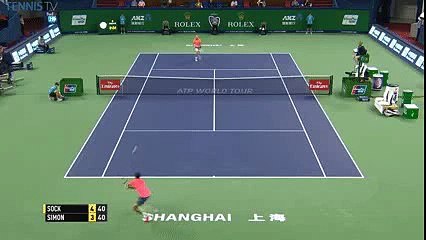 A tweener lob by Jack SOCK in Shanghai 2016