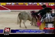 España: torero Andrés Roca Rey resultó herido tras ser embestido por toro