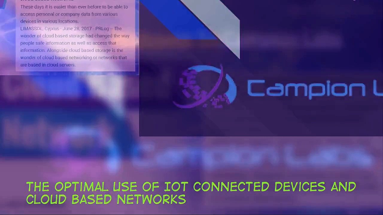 The optimal use of IOT connected devices and cloud based networks