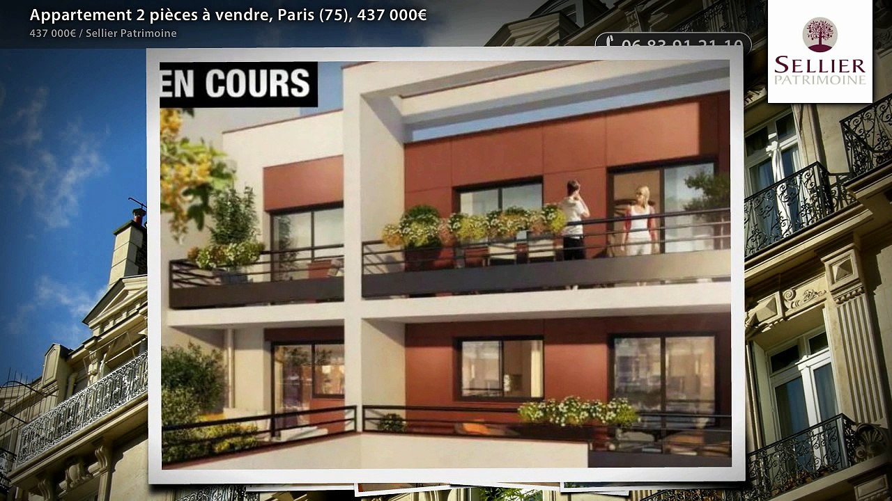Appartement 2 pièces à vendre, Paris (75), 437 000€