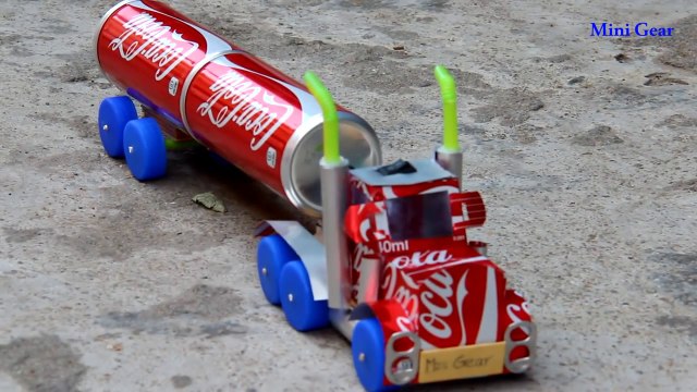 How to Make a Coca-Cola Truck with DC motor - Awesome Coca-Cola Truck