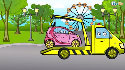 Download Video: Grúa, Un Camion Monstruo, Coches de Carreras. Carritos Para Niños. Caricaturas de Coches