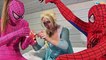 Frozen Elsa & Spiderman LOLLIPOP FIGHT! w/ Maleficent Hulk Spidergirl Superheroes in Real Life