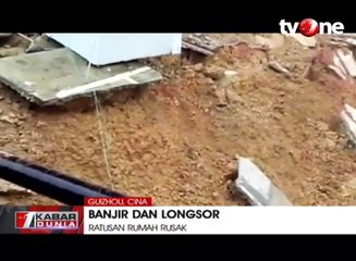 Banjir dan Longsor di Guizhou, Ratusan Rumah Warga Terendam