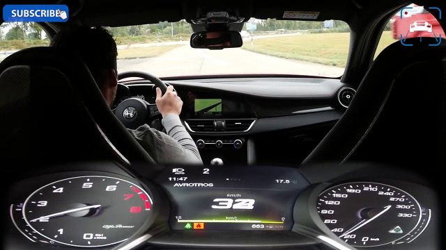 Alfa Romeo Giulia QV Quadrifoglio AUTOBAHN ACCELERATION & SOUND by AutoTopNL
