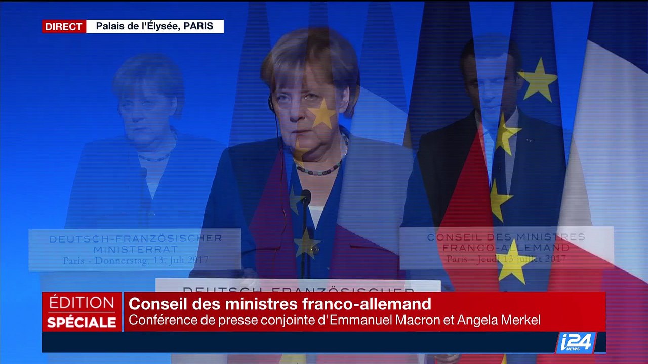 Conseil des ministres franco-allemand: Conférence de presse conjointe d'Emmanuel Macron et Angela Merkel