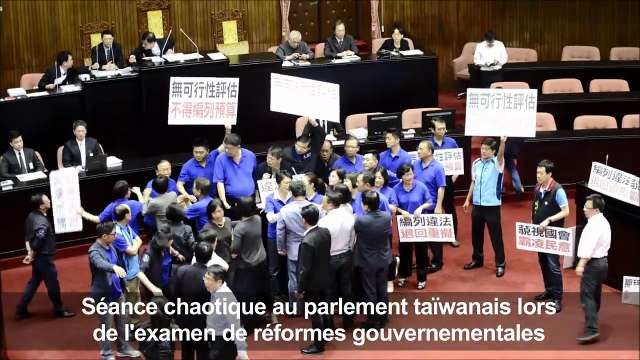 Bagarre au parlement taïwanais