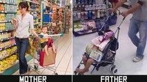 Funny differences between parents  فروقات مضحكة بين الآباء والأمهات في تربية أطفالهم