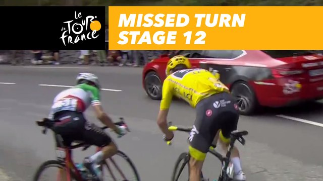 Froome et Aru manquent un virage / missed a turn - Étape 12 / Stage 12 - Tour de France 2017