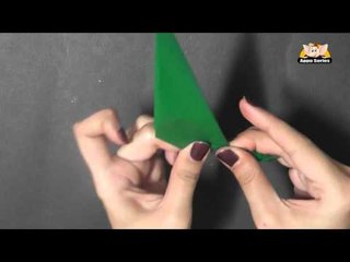 Origami in Marathi - Easy way to make a Leaf with veins