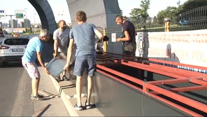 Atatürk Havalimanı'na "15 Temmuz Destanı" Yazısı Konuldu