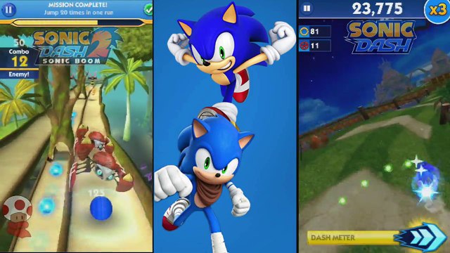 Sonic Dash vs Sonic Dash 2 Sonic Boom Whos the best Shadow? / Shadow vs Shadow