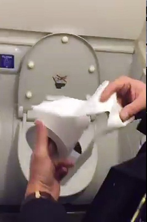 Loufoque : il teste la puissance du système d'évacuation des toilettes d’un avion