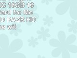 Professional Kingston MicroSDHC 16GB 16 Gigabyte Card for Motorola DROID RAZR HD Phone