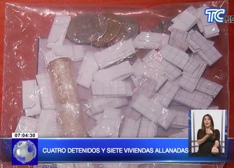Cuatro detenidos y siete viviendas allanadas