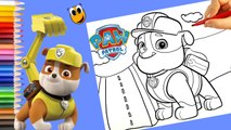 Coloring Rubble Paw Patrol ❤ Patrulha canina ❤ Markers Crayola coloring book La patrulla canina KOKI