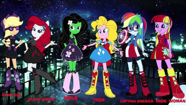 My Little Pony Equestria Girls Transform Into Superheroes Villains | Coloring Book Videos
