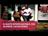 Funcionario de Veracruz maltrata a niño vendedor de dulces