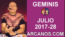 GEMINIS JULIO 2017-9 al 15 Jul 2017-Amor Solteros Parejas Dinero Trabajo-ARCANOS.COM