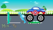 Capitaine Amérique un camion contre carcajou monstre camions pour enfants enfants dessin animé