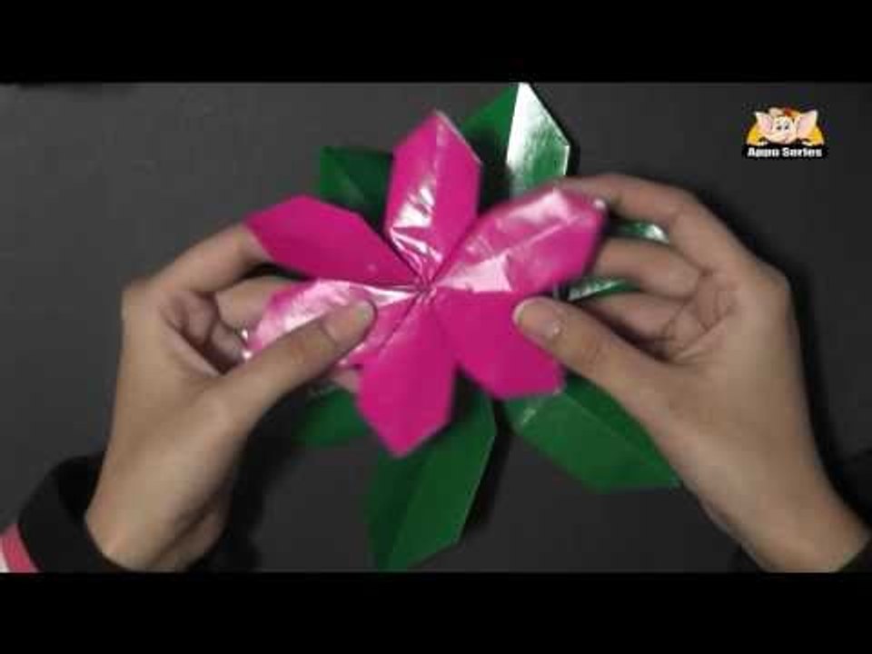 Origami in Marathi - Make a Poinsettia Flower