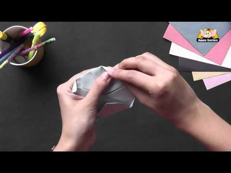 Origami in Marathi - Easy way to make 4 Petal Lotus