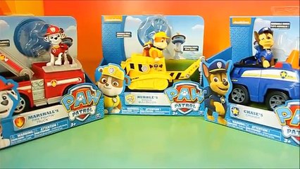 NEW Paw Patrol Dog Toys Nickelodeon Nick Jr Chase Rubble Bulldozer Marshall Firetruck Disn