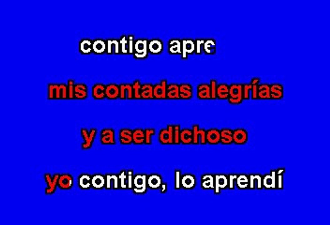 Nicho Hinojosa - Contigo Aprendi (Karaoke)
