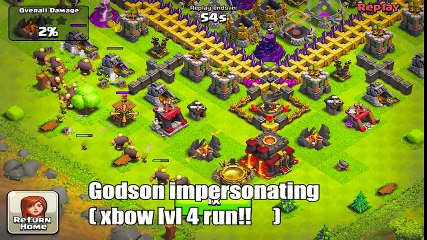 Clash of clans - Xbow Lvl 4 Gameplay!!!