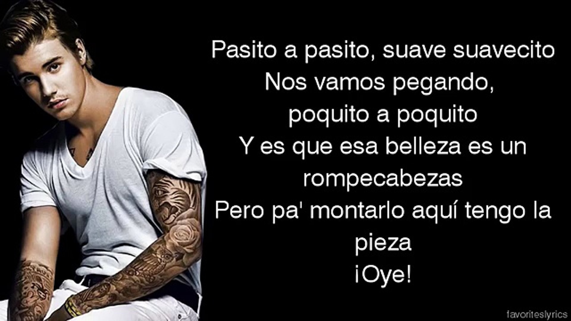 Justin Bieber Despacito Lyrics On Screen Ft Luis Fonsi Daddy Yankee Video Dailymotion - despacito roblox id full song justin